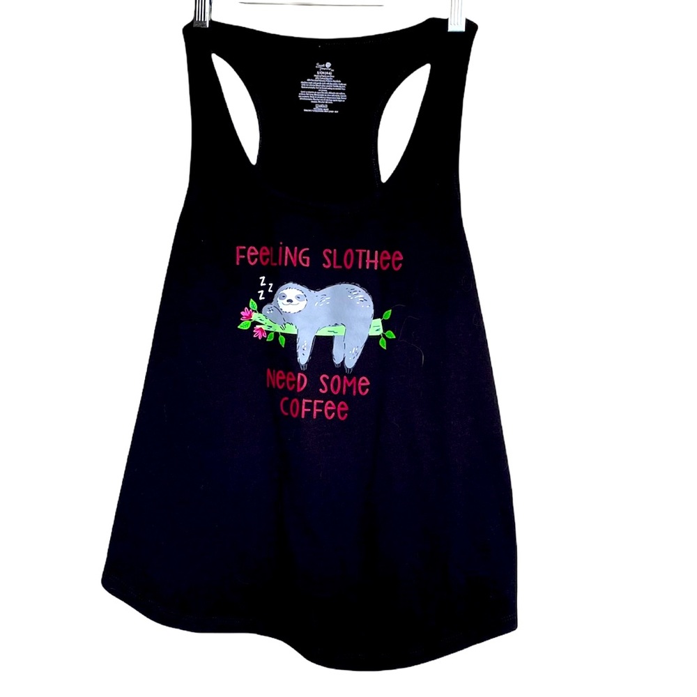 Secret Treasures Girls S/CH 4-6 Sleep Top Knit SLOTH/COFFEE Pajama .